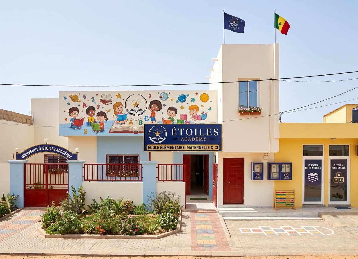 Portail et jardin de l'école